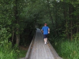 The second walkway and another jogger.