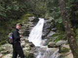 Jeff sizing up the falls before getting close and personal