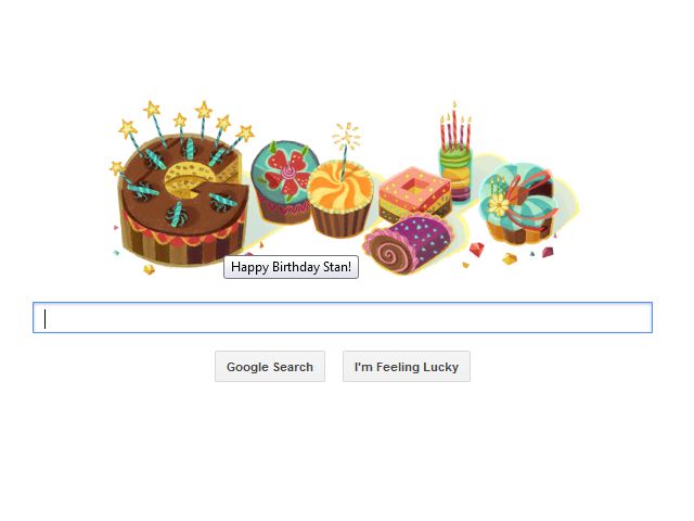 Google birthday cake