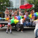 Every pride parade needs men in underwear. Bonus 'unscheduled participant'.