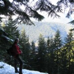 Jeff at Polytrichum Lookout, elevation approx. 680m