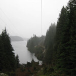 Looking down toward one of the flooded trails