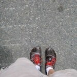 My feet at the end of the hike. I found all the mud.