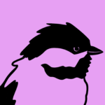 Black-capped chickadee. This was the original sketch when I thought of doing them as "pop art" with only one or two colours.