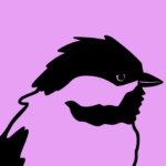 Black-capped chickadee. This was the original sketch when I thought of doing them as "pop art" with only one or two colours.