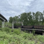 SkyTrain and ground train.