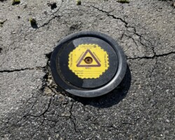 Well well well. In the sidewalk, apparently.