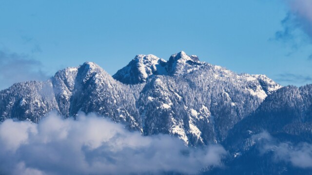Fresh snow on the mountains