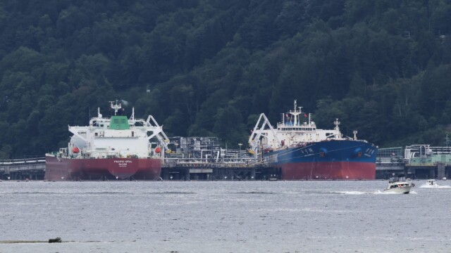 Ships on the inlet off Maplewood Flats.